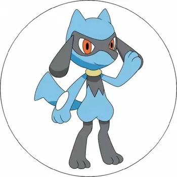 Jedlá dekorace na dort Jedlý papír pokémon Riolu 19,5cm - Pictu Hap