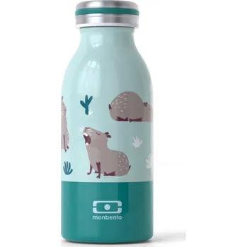 Láhev monbento Dětská nerezová lahev Monbento Cooly Blue Capy 350 ml
