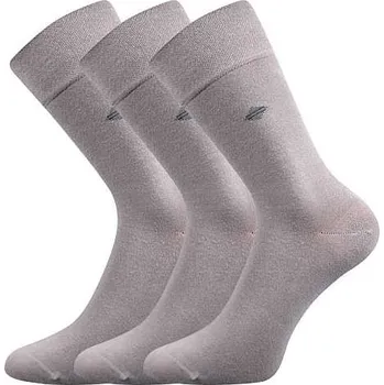 Pánské ponožky LONKA Ponožky pánské společenské DIAGON světle šedé (3&nbsp;páry) 43-46 115507