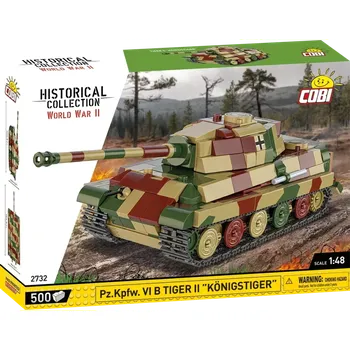 Stavebnice COBI Pz.Kpfw. VI B Tiger II Königstiger WW II - Plastová stavebnice COBI