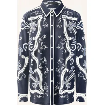 Dámská halenka Oui Dámská Košilová Halenka Z Žerzeje, tmavě modrá / modrá /...