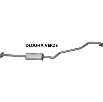 Střední díl výfuku Výfuk EDEX - střední tlumič - díl výfuku NISSAN Almera Tino 1.8i -16V (PR E15.242 [288-073])