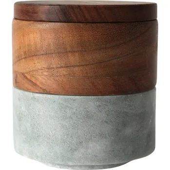 Úložný box MADAM STOLTZ Slánka a pepřenka Light Green Marble Box