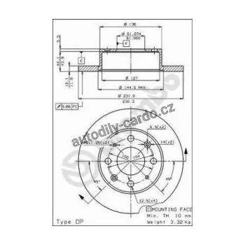 Brzdový kotouč Brzdový kotouč BREMBO 08.4423.20 - HONDA