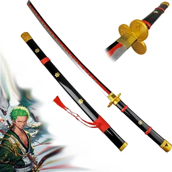 Replika zbraně Dřevěná katana Meito ""ENMA - BLACK"" - One Piece