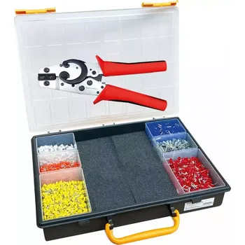 Kleště Sortiment koncové dutinky s krimp. kleštěmi Omega 3751dílná FORMAT