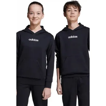 Chlapecká mikina Dětská mikina adidas černá barva, s kapucí, s potiskem, JN2430 99X, vel. 128