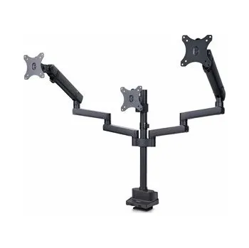 Držák monitoru StarTech.com Triple Monitor Desk Mount For Up To Three 27in Screens, VESA 75x75/100x100, Tool-Less Arm Adjustments, C-Clamp/Grommet Mount, Spring-Assisted Arms - Montážní sada - nastavitelné rameno - pro 3 LCD displeje - hliník, ocel, plast - černá - veli