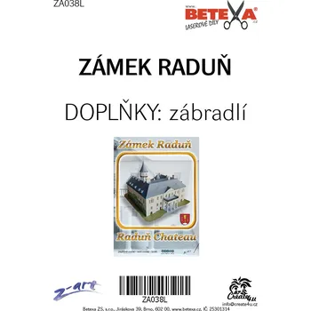 Počítačová hra Zámek Raduň - laserové doplňky - zábradlí