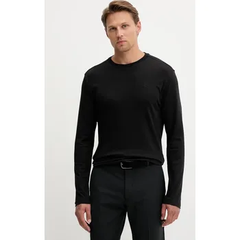 Bavlněné tričko s dlouhým rukávem Calvin Klein LV04LD227G černá 99X, vel. S