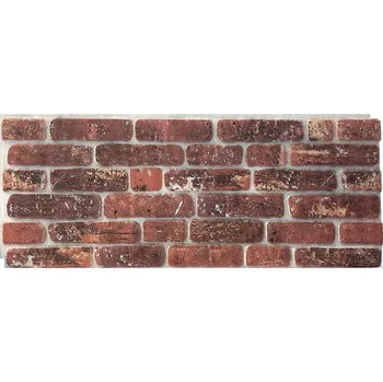 Obklad Fasádní obklad Cihla Rustik Červeno-oranžová (50 x 120 x 3,5 cm)