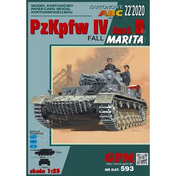 Plastikový model PzKpfw IV Ausf. D Marita