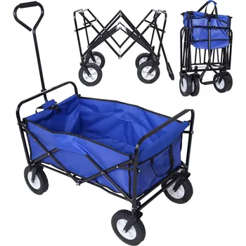 Zahradní vozík Skládací vozík modrý 145 l