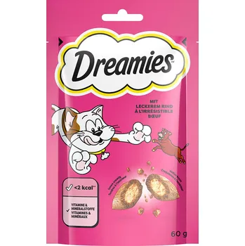 Krmivo pro kočku 2x60g Dreamies Cat pochoutka - hovězí