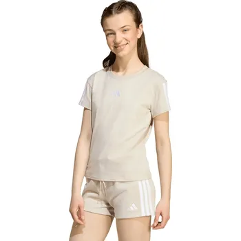 Dětská móda Dětské bavlněné tričko adidas béžová barva, KB7299 80X, vel. 128