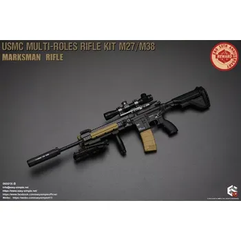 Doplněk k figurce Zbraň pro 1/6 figurky USMC Multi-Roles Rifle Kit M27-M38 (Black)