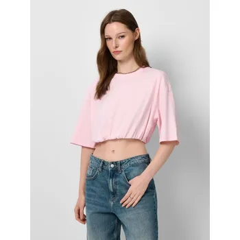 Dámské tričko Zkrácené tričko - XS - House - pastelově růžová - 544II-03X