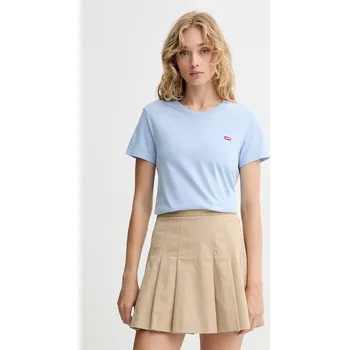 Dámské tričko Bavlněné tričko Levi's dámské, modrá barva, 39185 39185.0398 50X, vel. XS