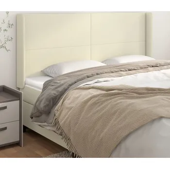 vidaXL Čelo postele typu ušák 163x16x118/128 cm umělá kůže [3119400] Barva: krémová
