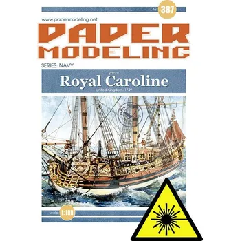 Papírový model HMS Royal Caroline - Laserové doplňky - plachty