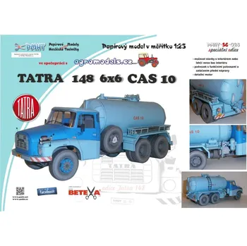 Vystřihovánky Tatra 148 CAS 10 6x6 1:25