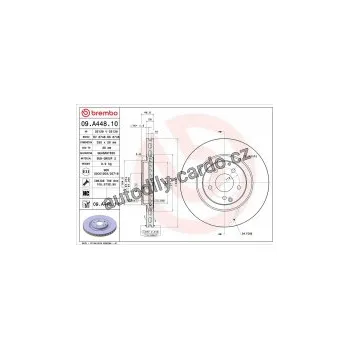 Brzdový kotouč Brzdový kotouč BREMBO 09.A448.10 - MERCEDES-BENZ