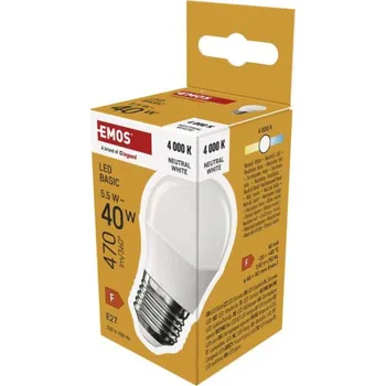 Žárovka EMOS LED žárovka Basic Mini Globe / E27 / 5,5 W / neutr. b.