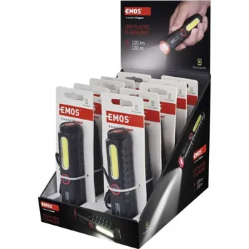 Svítilna LED nabíjecí plastová svítilna P4720, 120 lm, 10 ks, display box