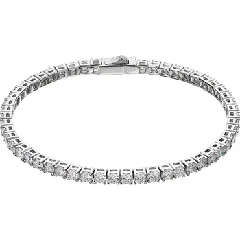 Náušnice Stříbrný tenisový náramek ALEX 13M00004 moissanite 18 cm