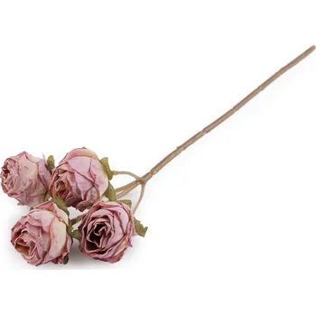 umělá květina Umělé vintage růže 30cm Barva: starorůžová