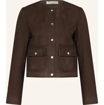 Dámský blejzr Marc O'polo Dámská Kožená Bunda, tmavě hnědá, 36