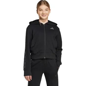 Chlapecká mikina Dětská mikina adidas černá barva, s kapucí, s aplikací, KC5418 99X, vel. 170