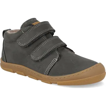 Dívčí zimní obuv Barefoot dětské zimní boty Koel - Kari Wool Dark širší šedé Velikost: 30