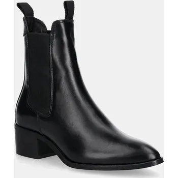Dámská zimní obuv Kožené kotníkové boty Gant St Broomly dámské, černá barva, na podpatku, 31551094 99X, EUR 38