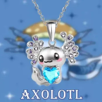 Náhrdelník Lilley Jewelry Náhrdelník Axolotl s tyrkysovým srdcem