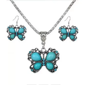 Souprava šperků Fashion Jewelry Souprava z tyrkysu Motýl