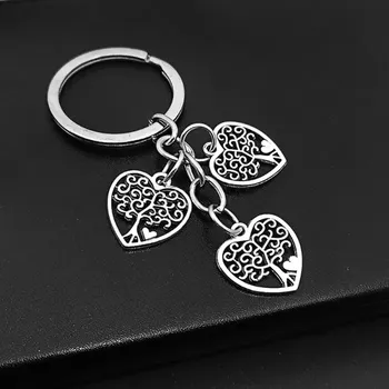 Jewe Fashion Přívěsek na klíče Tři srdce Strom života
