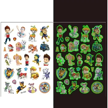 Odstranitelné tetování Glow Tattoo Dočasné tetování svítící ve tmě Tlapková patrola CG-A32