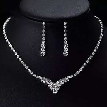 Souprava šperků Souprava bižuterie na ples nebo svatbu štrasová OJS379