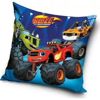 Povlak na dekorativní polštářek Carbotex Povlak na polštářek Plamínek a Čtyřkoláci 40 x 40 cm