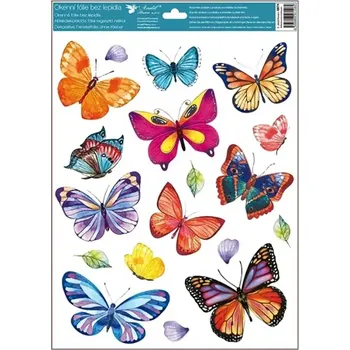 Okenní dekorace Velká okenní fólie motýli 30 x 42 cm var. 1
