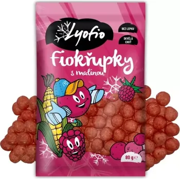 Lyofio Kukuřičné křupky – malina 80 g (Expirace: 4.5. 2026)