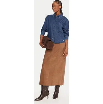 Pánská košile Weekend Max Mara džínová košile Obbia 2525116052 Modrá Boxy Fit 50