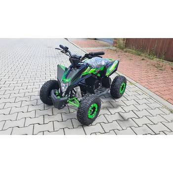 Dětská tříkolka Minib MiniRocket čtyřkolka ATV FactoryTeam 1000W 36V, hydraulická brzda, zelená