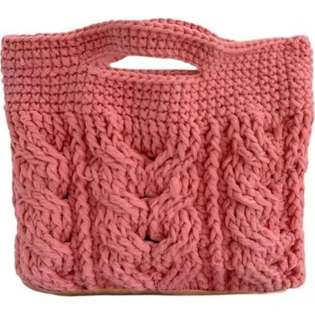 ANNAM Háčkovaná kabelka melounová 26 × 23 cm