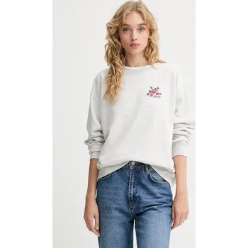 Dámská mikina Mikina Levi's dámská, šedá barva, melanžová, A8800 A8800.0064 90A, vel. M