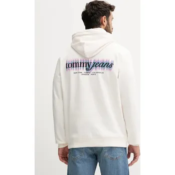 Dámská mikina Bavlněná mikina Tommy Jeans DM0DM22112 béžová 01X, vel. XXL