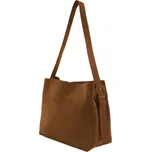 Solier Kožená zamszová kabelka FL38 hnědá