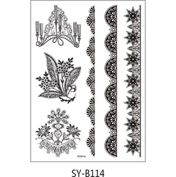 Odstranitelné tetování Sybby Dočasné tetování černé 22x15 cm SY-B114