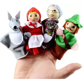 Pupettie Maňásci na prst Červená Karkulka 4 postavičky OP033